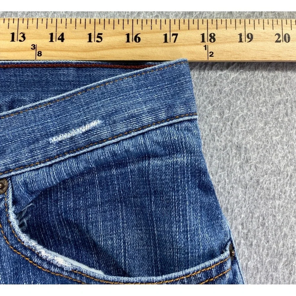 Levis 559 Relaxed Straight Jeans Mens 36x32 Blue Med Wash 100% Cotton Distressed